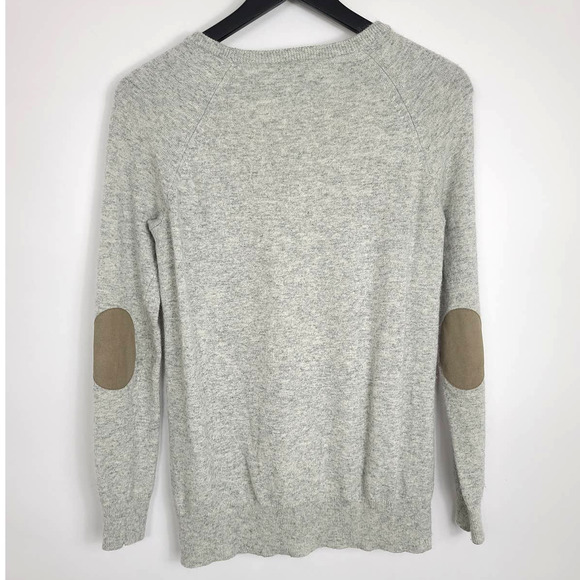 J Crew Sweater Side Button Elbow Patch Striped - Picture 3 of 6